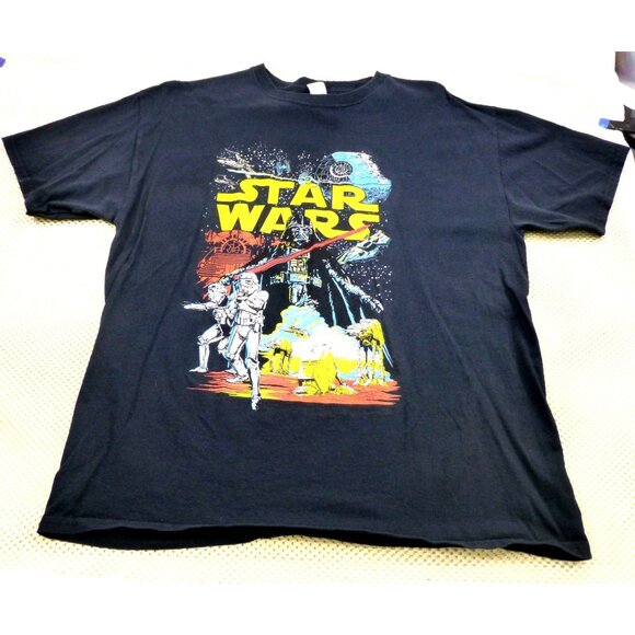 Fruit of the Loom Other - Star Wars Black Graphic Tee Darth Vader Stormtroopers AT-AT Print Fruit Of The L